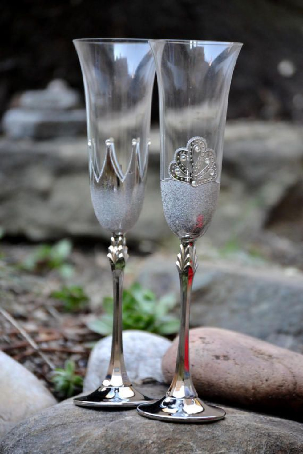 Stříbrné svatební poháry