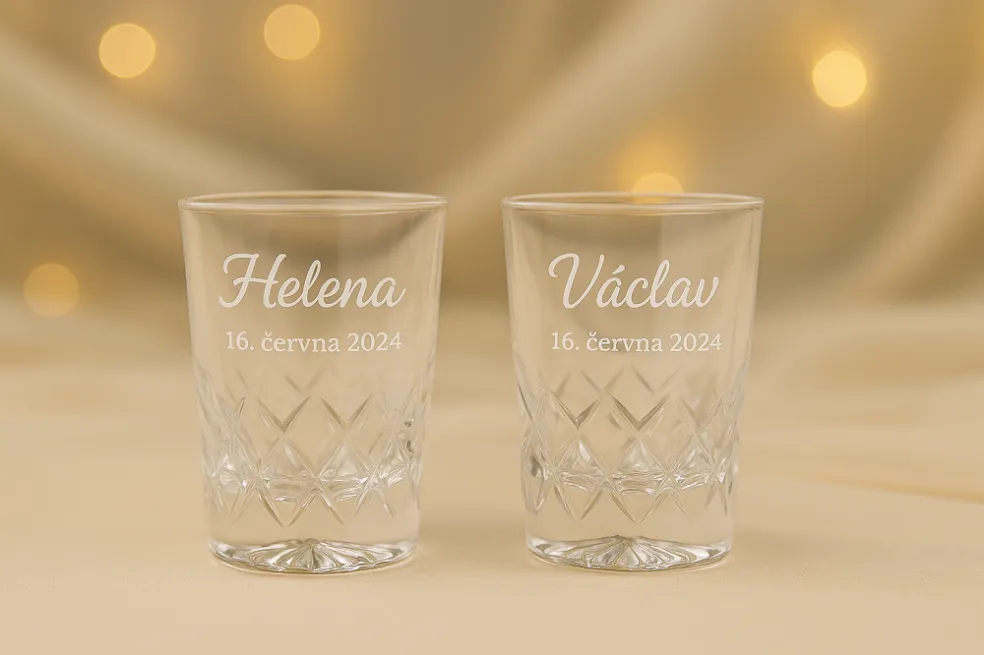 svatební křišťálové sklenice