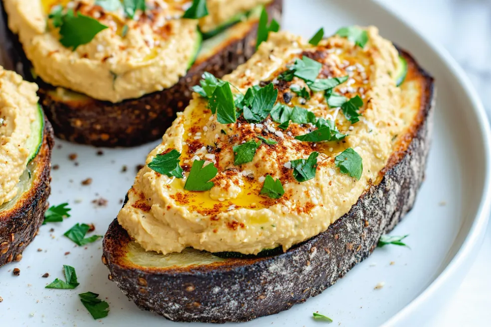 Toast s batátovou pomazánkou a praženými semínky