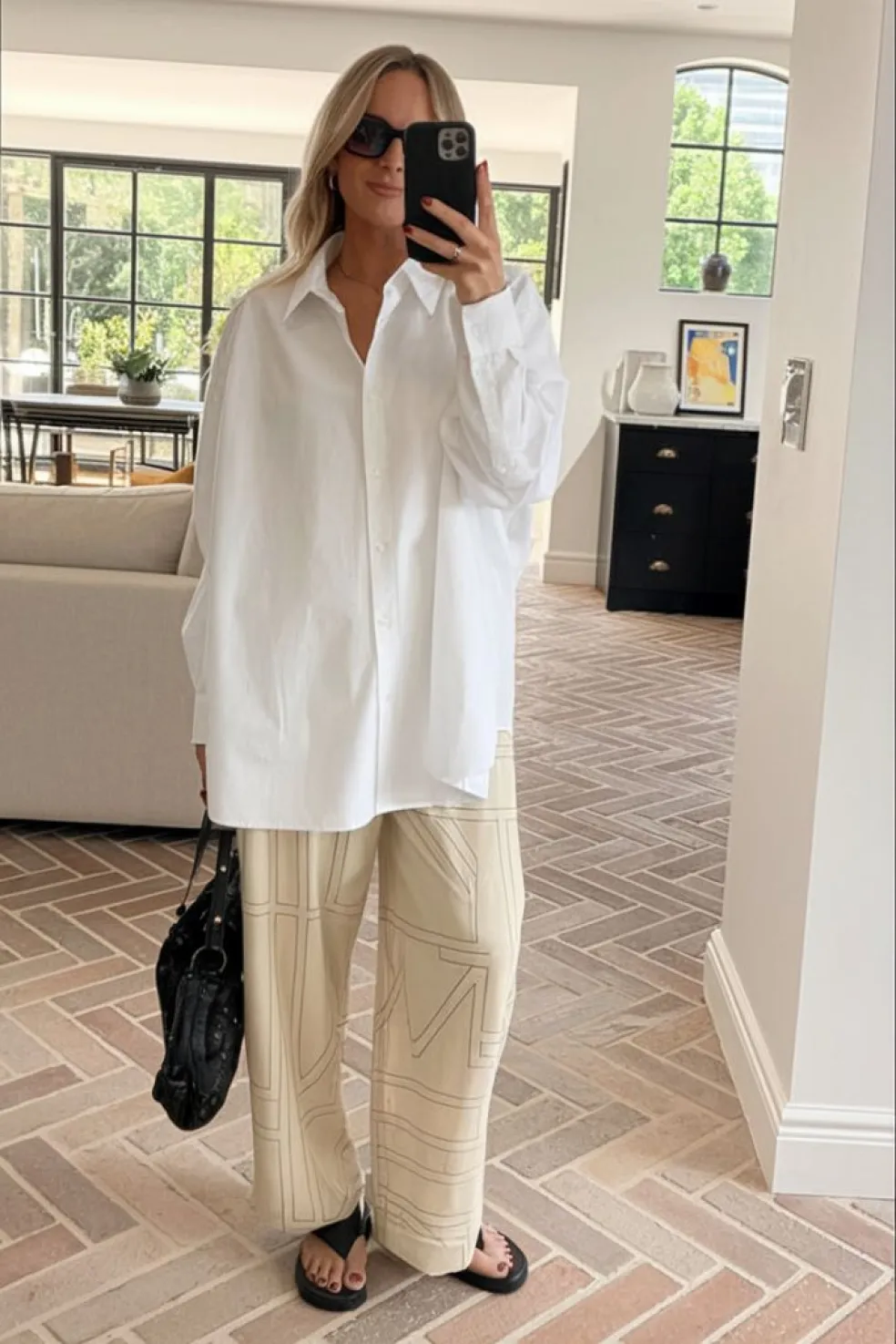 oversized bílá košile