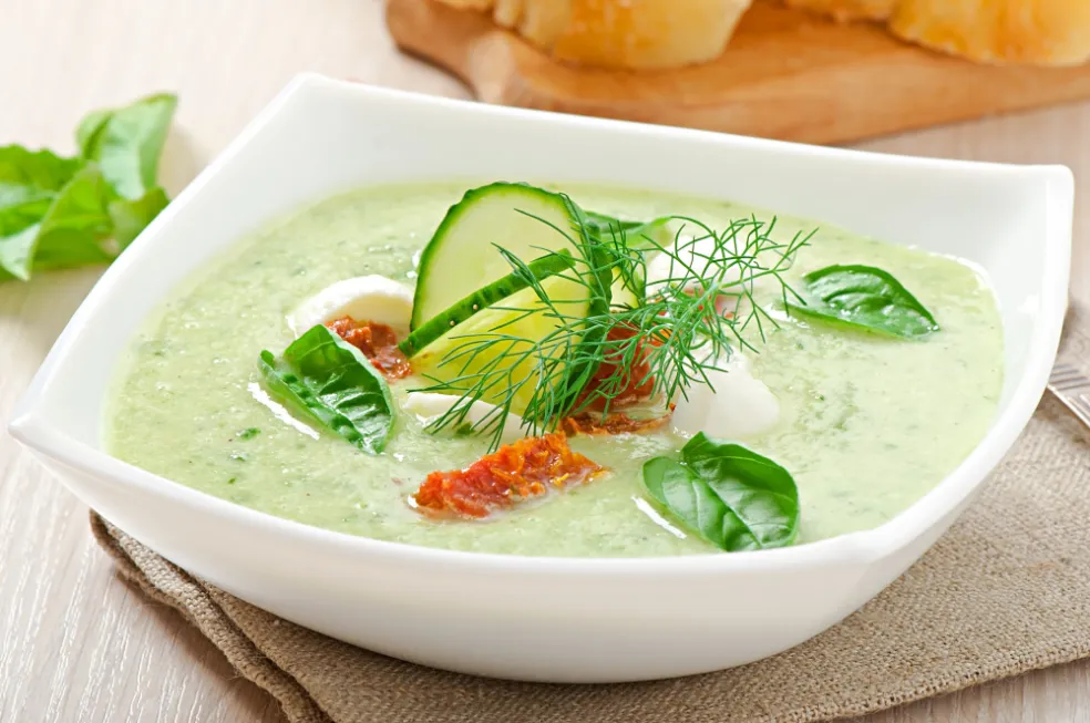zelená gazpacho