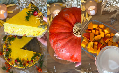 Krémový dýňový cheesecake s exotickým nádechem manga