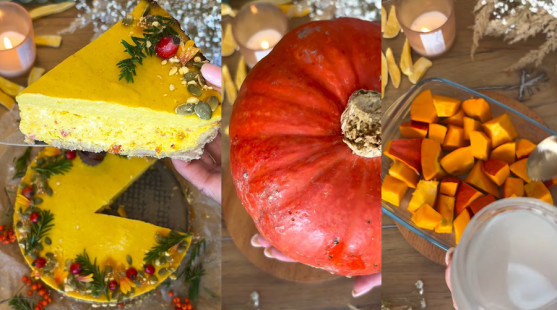 Krémový dýňový cheesecake s exotickým nádechem manga