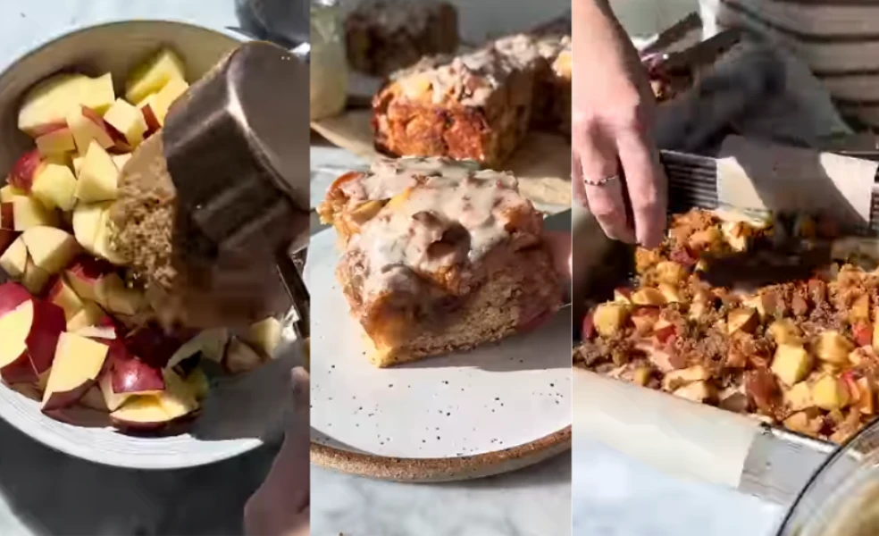 Veganský jablečný koláč