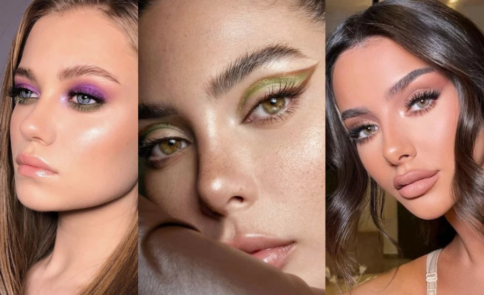 barvy očních stínů pro zelené oči