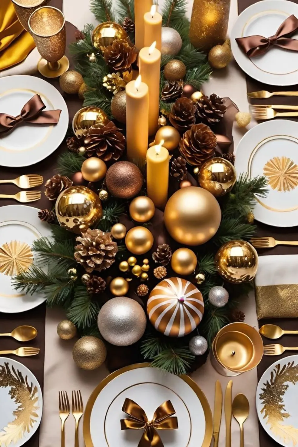 zlaté doplňky na Vánoce