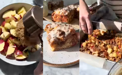 Podzim, který voní po skořici: Nadýchaný jablečný koláč s oříškovým máslem