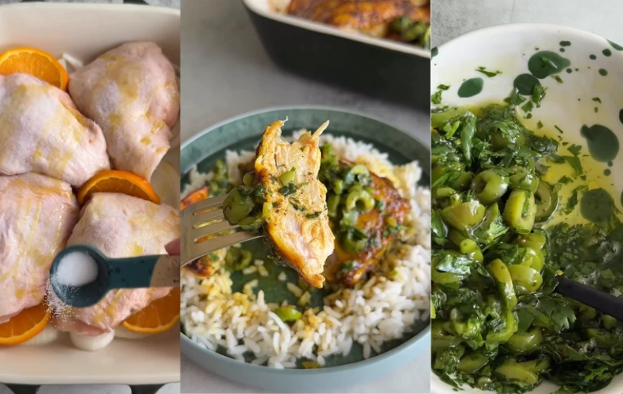 pečené kuře s olivami