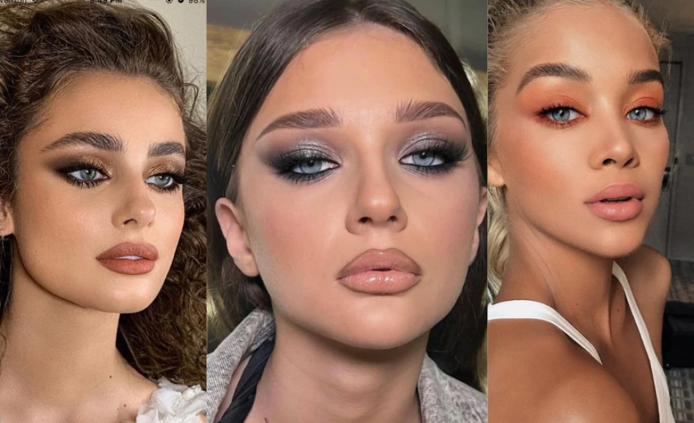 barvy očních stínů pro modré oči