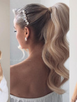 Konský cop jako svatební účes? ANO! Žádná nuda, ale sofistikovaný a trendy vzhled.