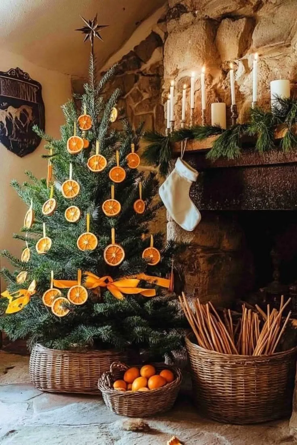 přírodní ozdoby na vánoční stromek