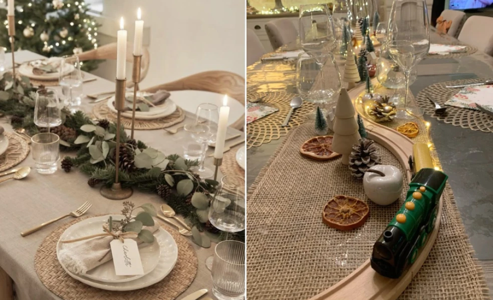 vánoční dekorace na stůl 2025