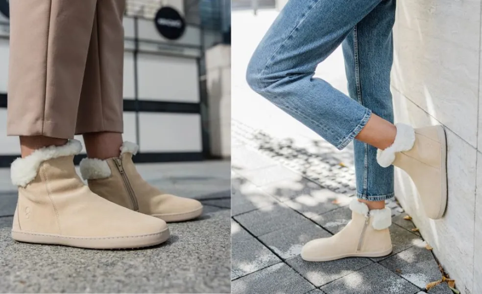 Barefoot kotníkové kozačky FLUFFY 2.0 od SHAPEN