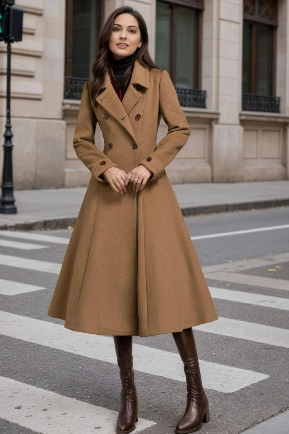 zimní kabát pro postavu obrácený trojúhelník