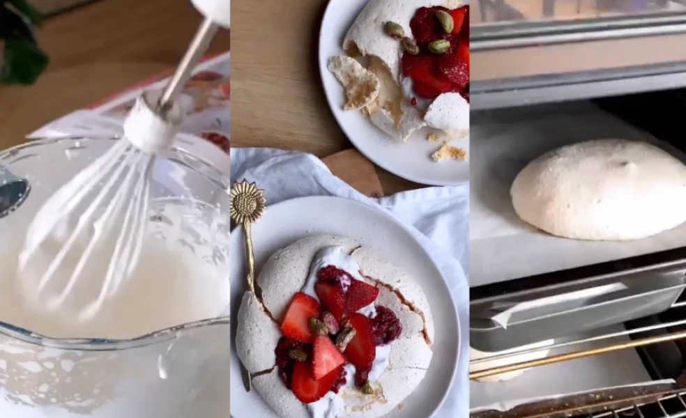 Veganský Pavlova dort