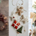 Přírodní vánoční dekorace z větviček, ořechů a látek – inspiruj se!