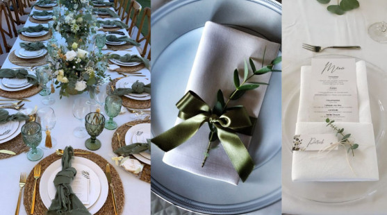 Jak uložit nebo poskládat ubrousky na svatebních stolech: Tradiční i trendy inspirace