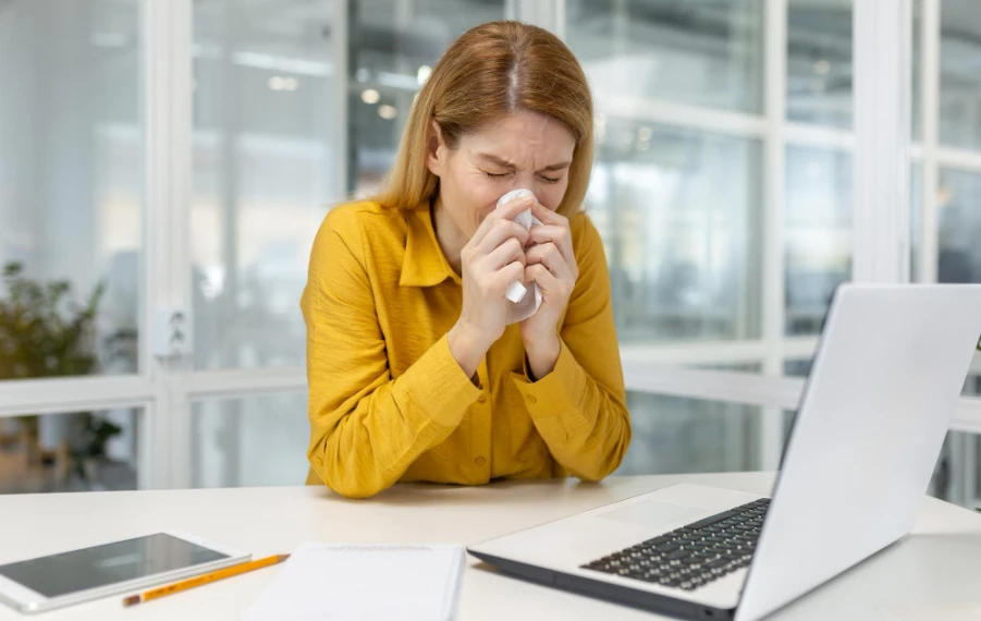 Chození do práce s nemocí