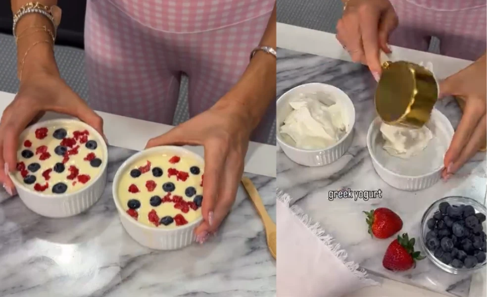 Snídaňový proteinový cheesecake