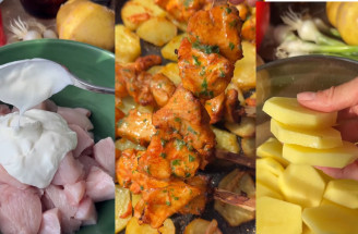 Kuřecí špízy v troubě s bramborami: Šťavnatý recept s jogurtovou marinádou
