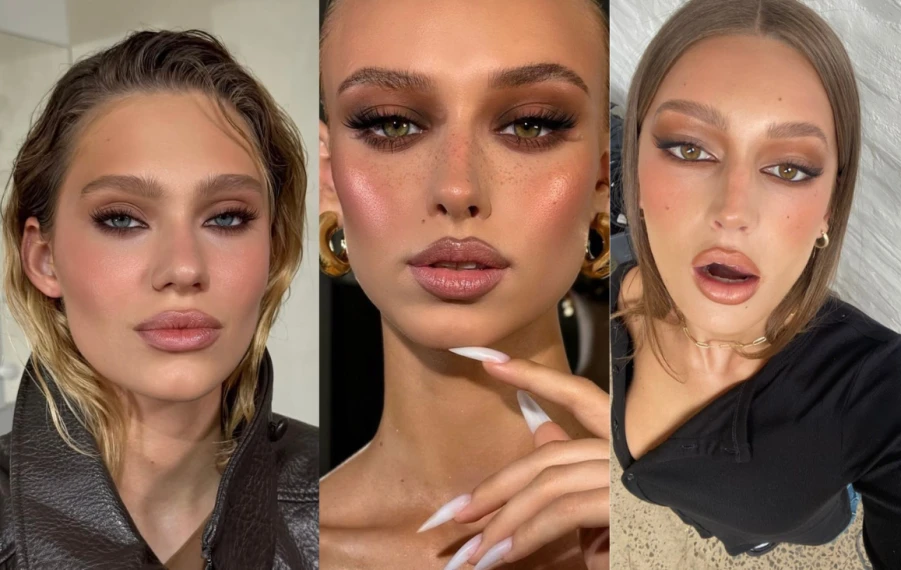 rozmazaná oční linka s jemným soft smoky eyes efektem