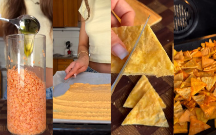 čočkové chipsy recept